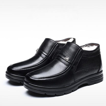 Warm, Non-Slip Leather-Look Shoes