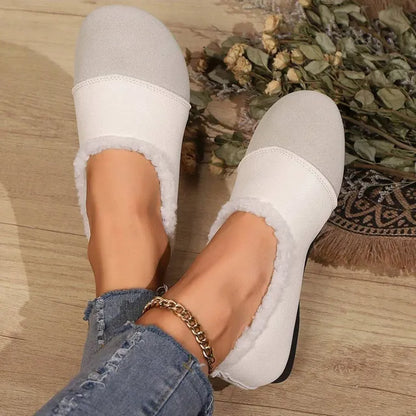 Women’s Warm and Luxurious Winter Leather-Look Shoes