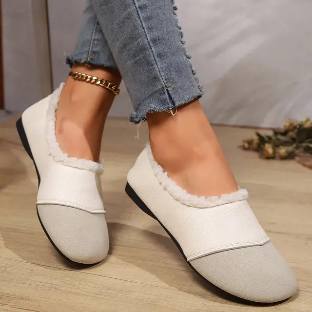 Women’s Warm and Luxurious Winter Leather-Look Shoes