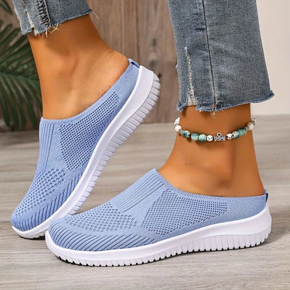 Women’s Breathable Knit Slip-On Walking Trainers