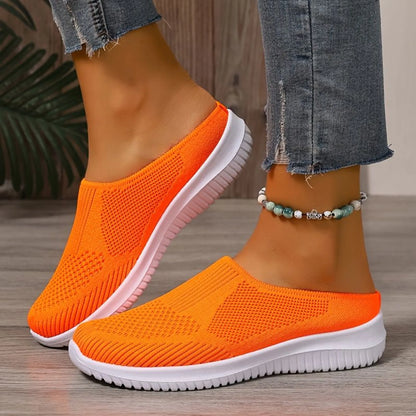 Women’s Breathable Knit Slip-On Walking Trainers