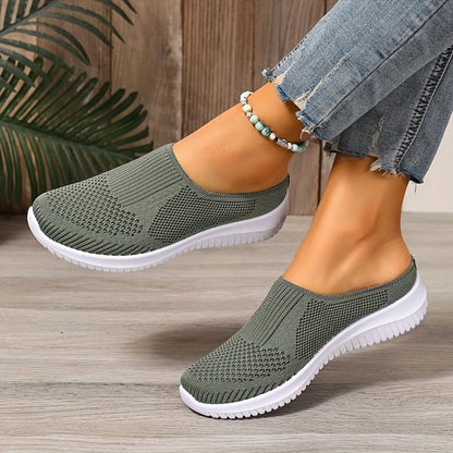 Women’s Breathable Knit Slip-On Walking Trainers