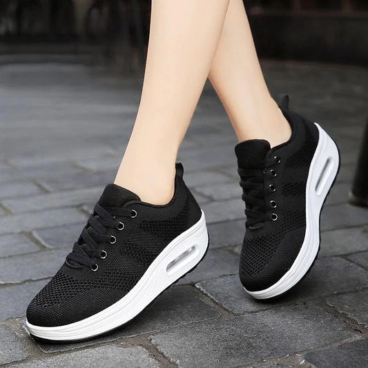 Women Light Air Flying Woven Mesh Sneakers