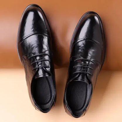 Men’s Premium Lace-Up Leather-Look Shoes