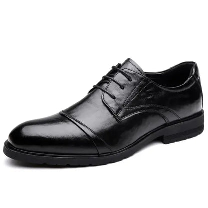 Men’s Premium Lace-Up Leather-Look Shoes