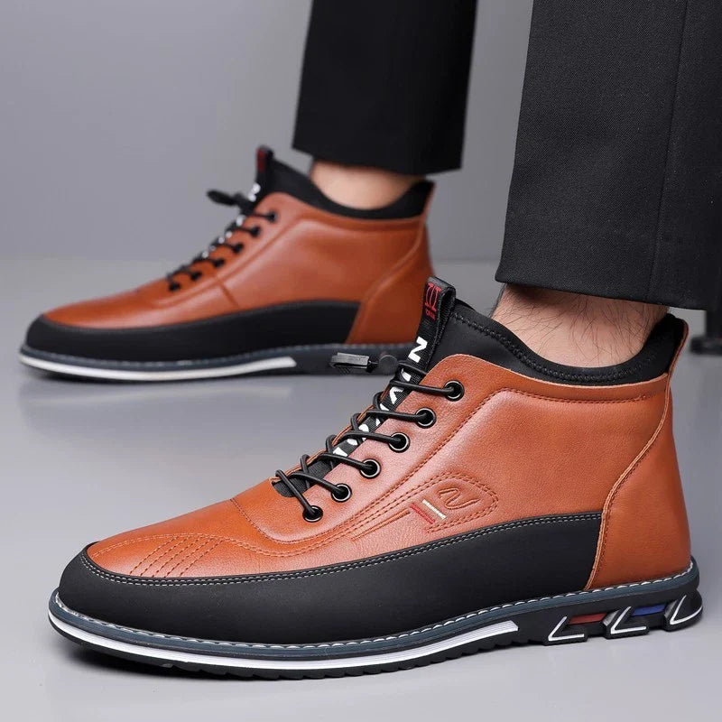 Men’s Classic Leather-Look Everyday Comfort Business Shoes