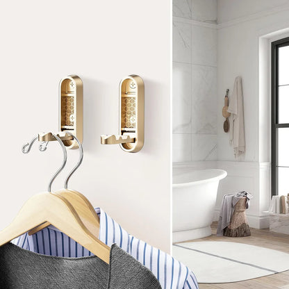 Foldable Wall-Mounted Coat Hook with 90° Drop-Down Design