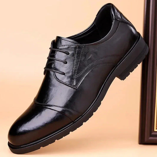 Men’s Premium Lace-Up Leather-Look Shoes