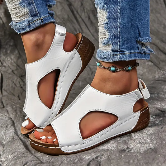 Solid Color Wedge Sandals: Comfortable, Casual, Chic