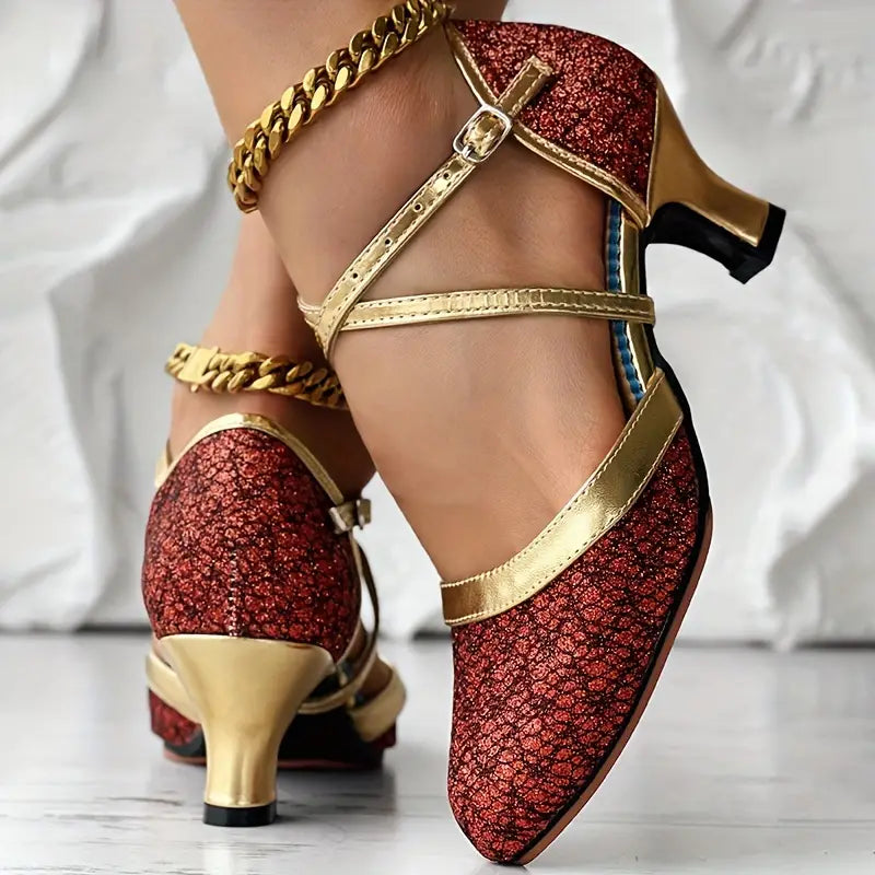 Glitter Latin Dance Pumps