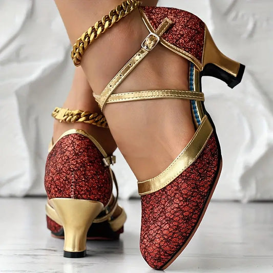 Glitter Latin Dance Pumps