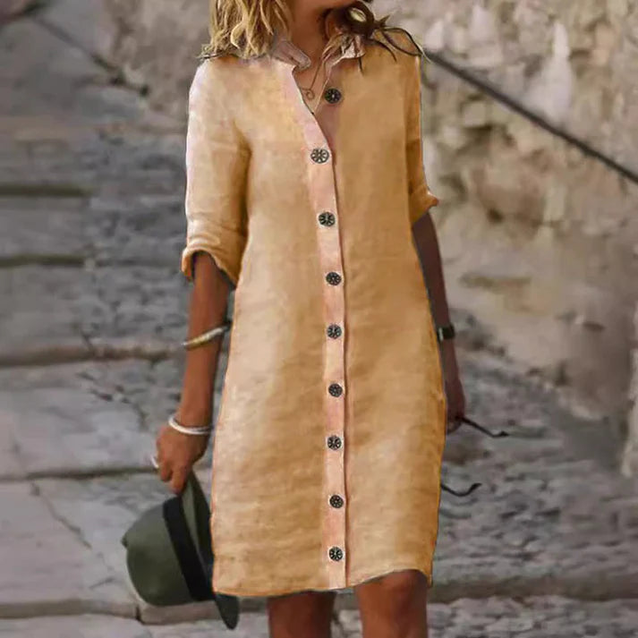 💃Women's Minimalist Breathable Button-up Dress