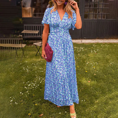 Women’s Vintage Floral A-Line Summer Dress