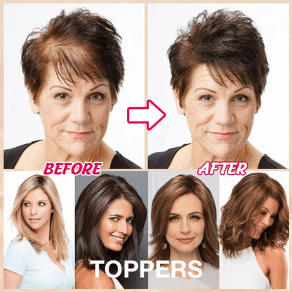 Breathable Human Hair Natural-Look Crop Topper