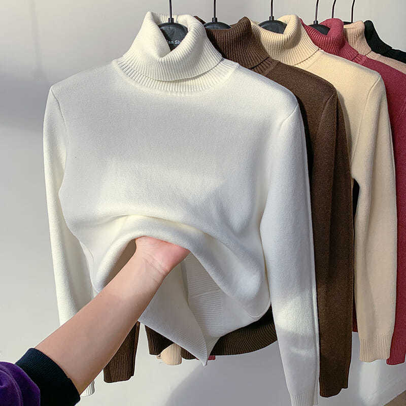 Women’s Winter Fleece-Lined Knitted Thermal Sweater