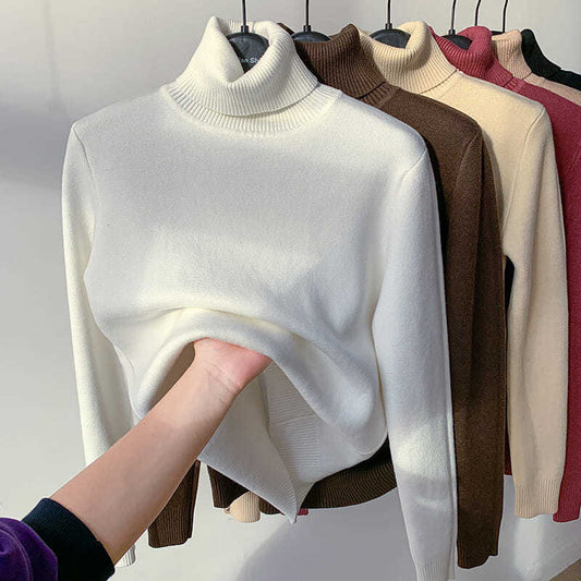 Women’s Winter Fleece-Lined Knitted Thermal Sweater
