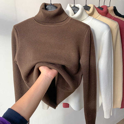 Women’s Winter Fleece-Lined Knitted Thermal Sweater
