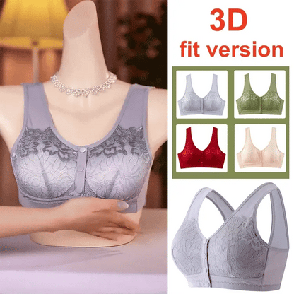 Women's Front-Fastening Non-Wired Bra