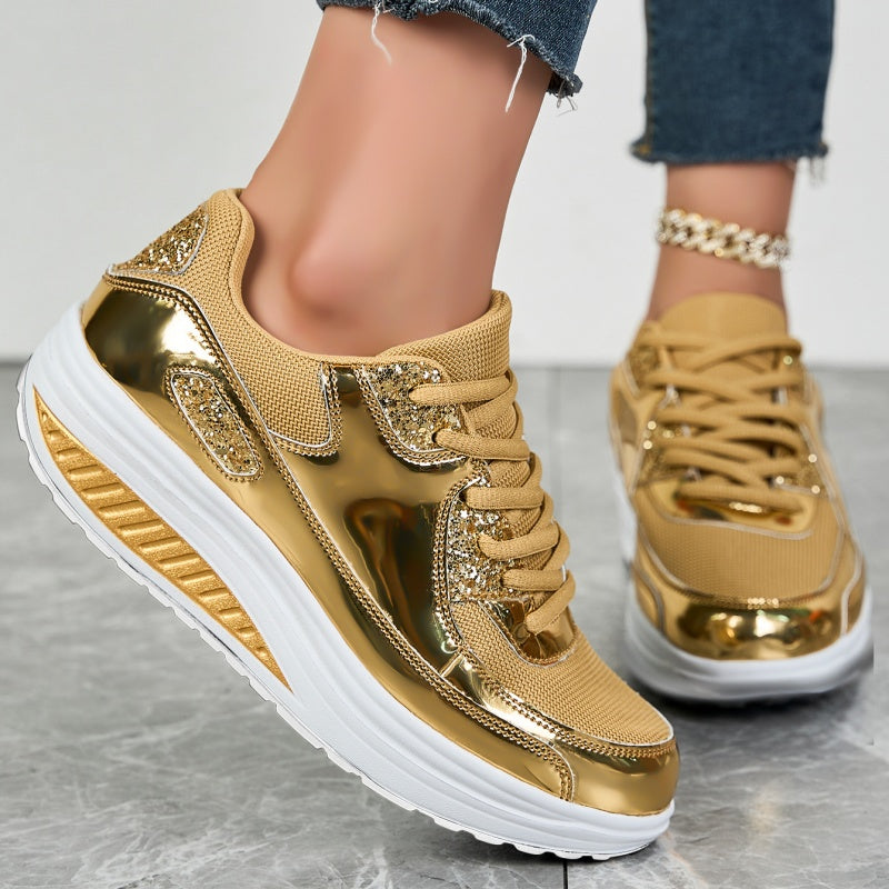 Women’s Sparkling Platform Comfort Trainers