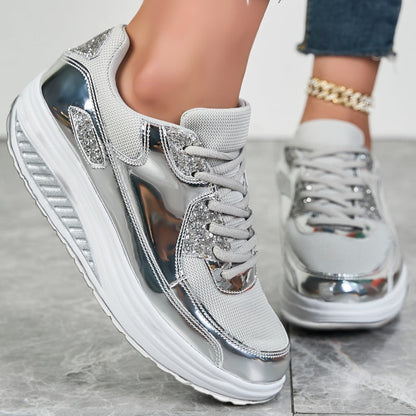 Women’s Sparkling Platform Comfort Trainers