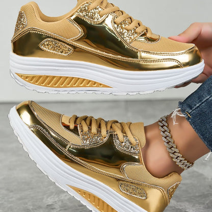 Women’s Sparkling Platform Comfort Trainers