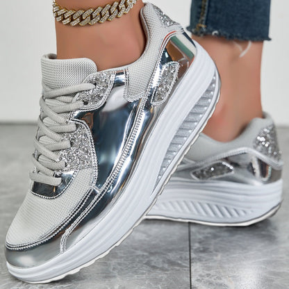 Women’s Sparkling Platform Comfort Trainers
