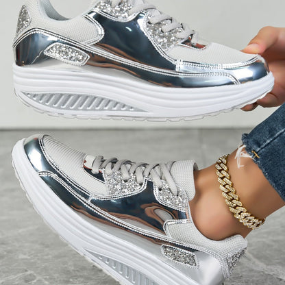 Women’s Sparkling Platform Comfort Trainers