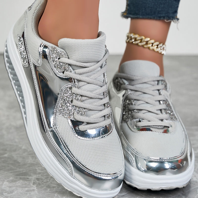 Women’s Sparkling Platform Comfort Trainers