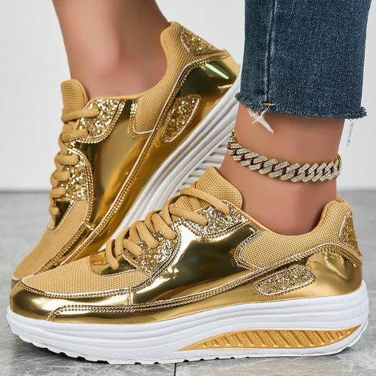Women’s Sparkling Platform Comfort Trainers