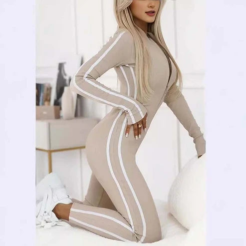 Women's Long-Sleeve Sports Jumpsuit