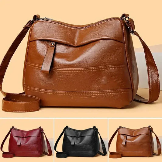 Heritage Charm Multi-Compartment Shoulder Bag