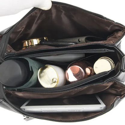 Heritage Charm Multi-Compartment Shoulder Bag