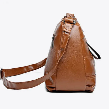 Heritage Charm Multi-Compartment Shoulder Bag