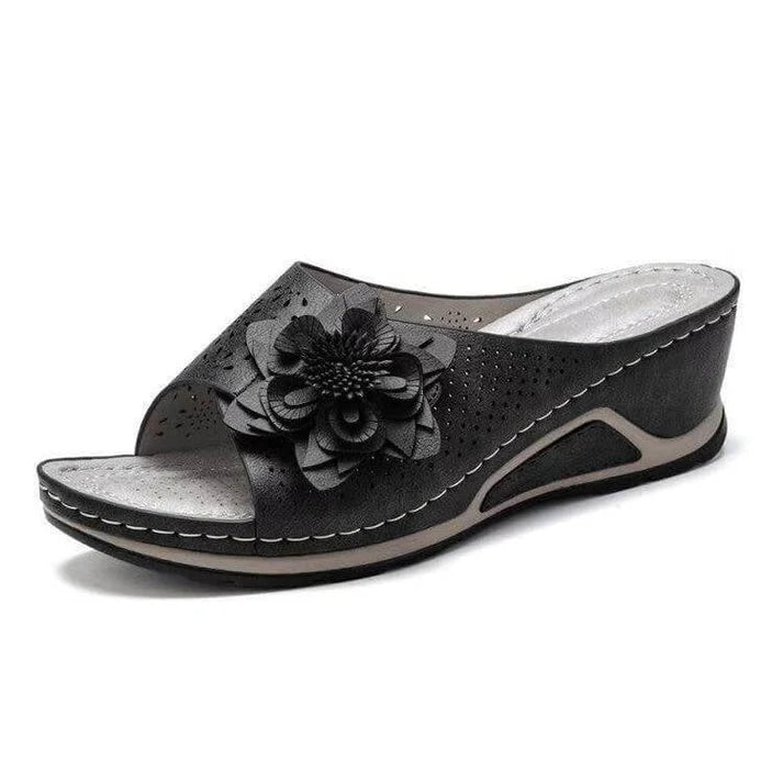 Soft Leather-Look Comfort Sandals With Arch Support