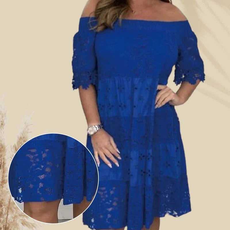 Women’s Off-Shoulder Lace Midi Dress