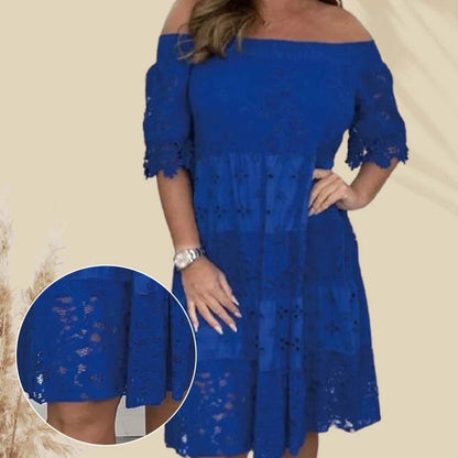 Women’s Off-Shoulder Lace Midi Dress