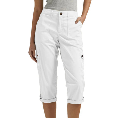 Women's Multi-Pocket Cargo Capri Trousers