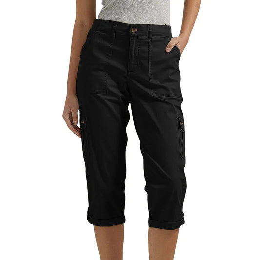 Women's Multi-Pocket Cargo Capri Trousers