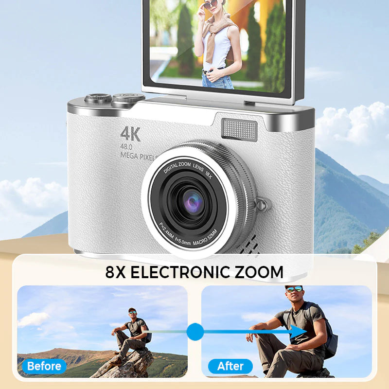 Compact 4K Flip Screen Digital Camera