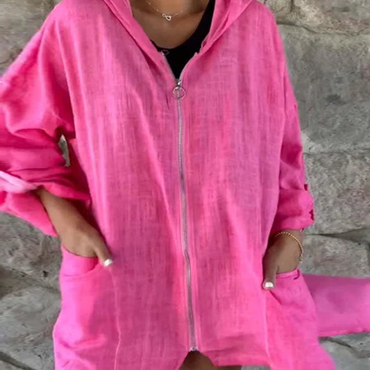 Women's Casual Lightweight Hooded Jacket
