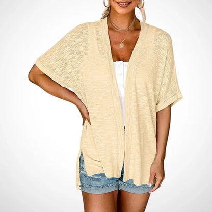 Women’s Flowy Open-Front Short-Sleeve Cardigan