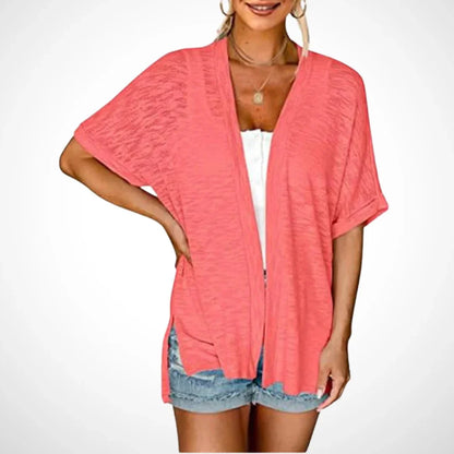 Women’s Flowy Open-Front Short-Sleeve Cardigan