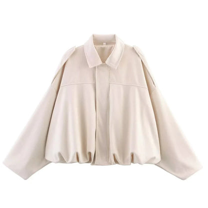 Women's Suede Look Zip Pilot Jacket