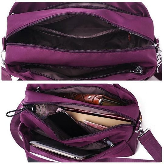 Women’s Anti-Theft Multi-Pocket Nylon Shoulder Bag