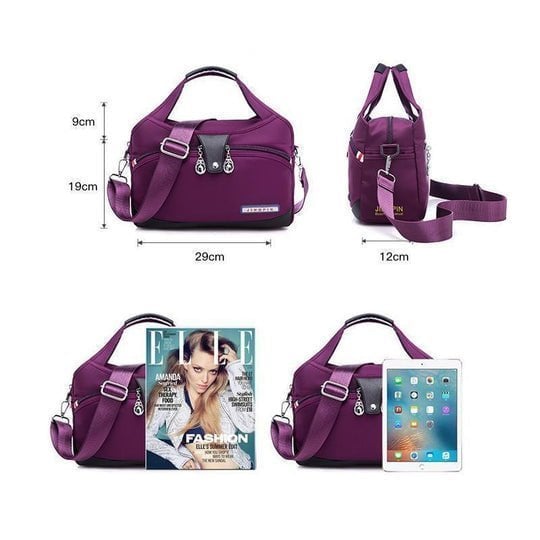Women’s Anti-Theft Multi-Pocket Nylon Shoulder Bag