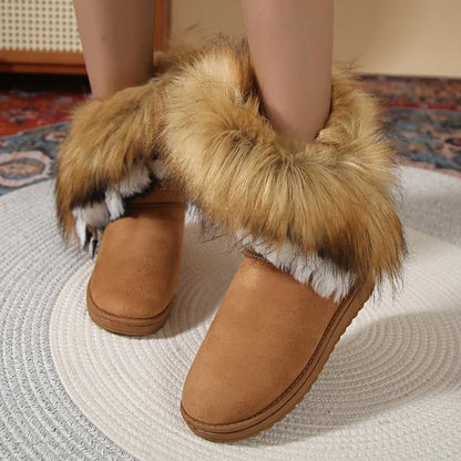 Women's Plush Laceless Boots