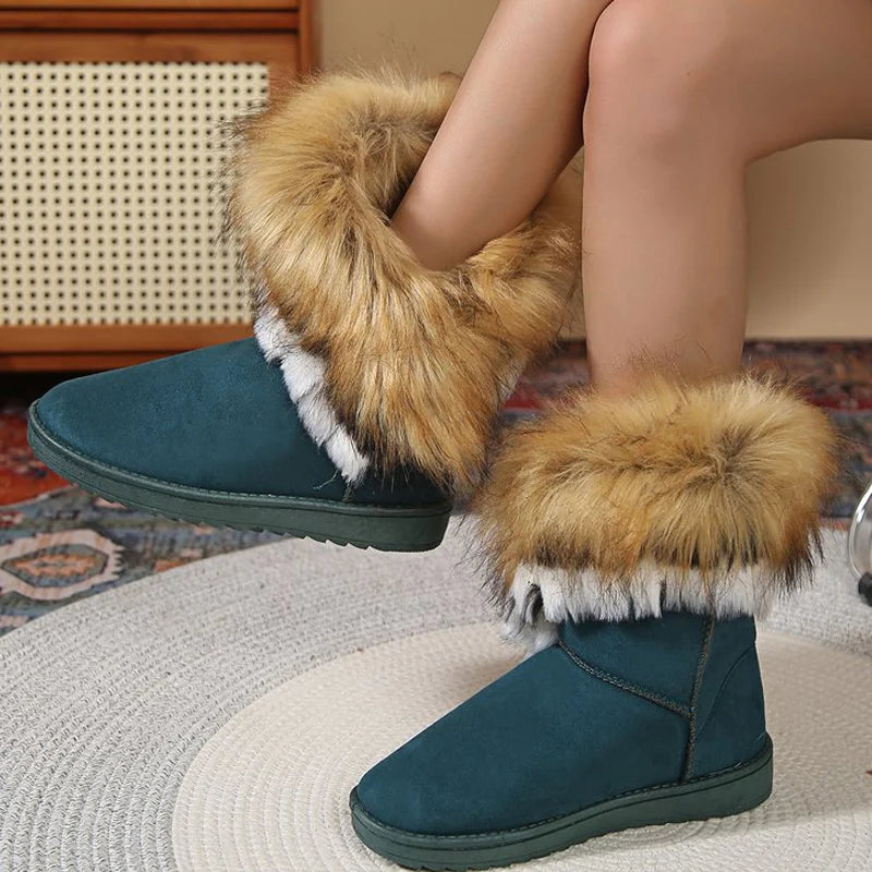 Women's Plush Laceless Boots