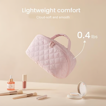 Large Capacity Quilted Makeup Travel Bag