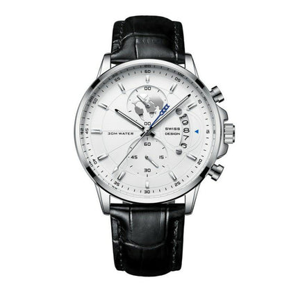 Men’s Maritime Globe Dial Quartz Watch