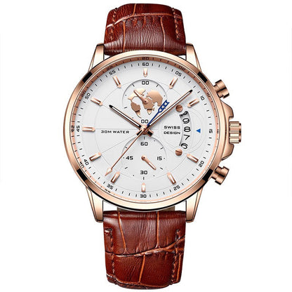 Men’s Maritime Globe Dial Quartz Watch
